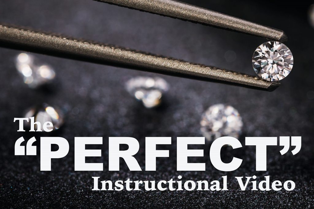 Close-up of a perfect gemstone being inspected.