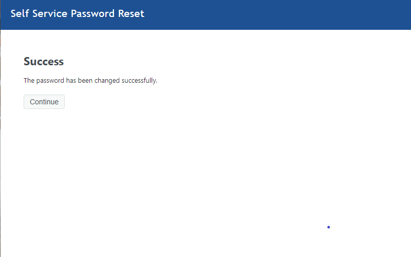 Forgotten Password screen 6