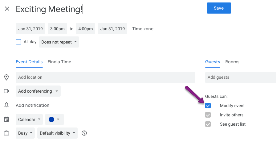 EventSettings
