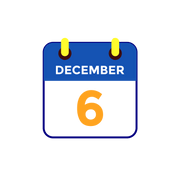 calendar icon with December 6 showing