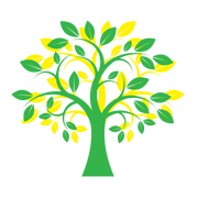Icon of a tree with green and yellow leaves.