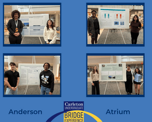 Photos of CUBE students with their posters