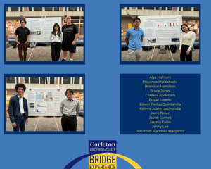 Photos of CUBE students with their posters