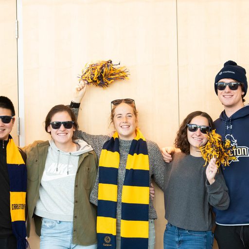 Students celebrate their bright futures wearing Carleton colors