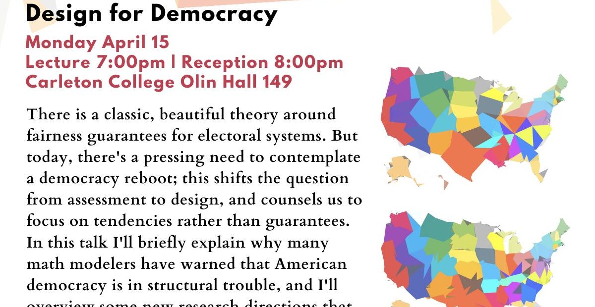 Mooning Math Math Across the Cannon: Moon Duchin – Department Events – Mathematics ...