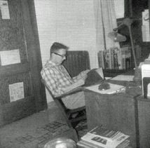Buzz Carroll studying