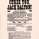 "Curse You Jack Dalton" Handbill