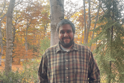 Luis Zaman in a forest