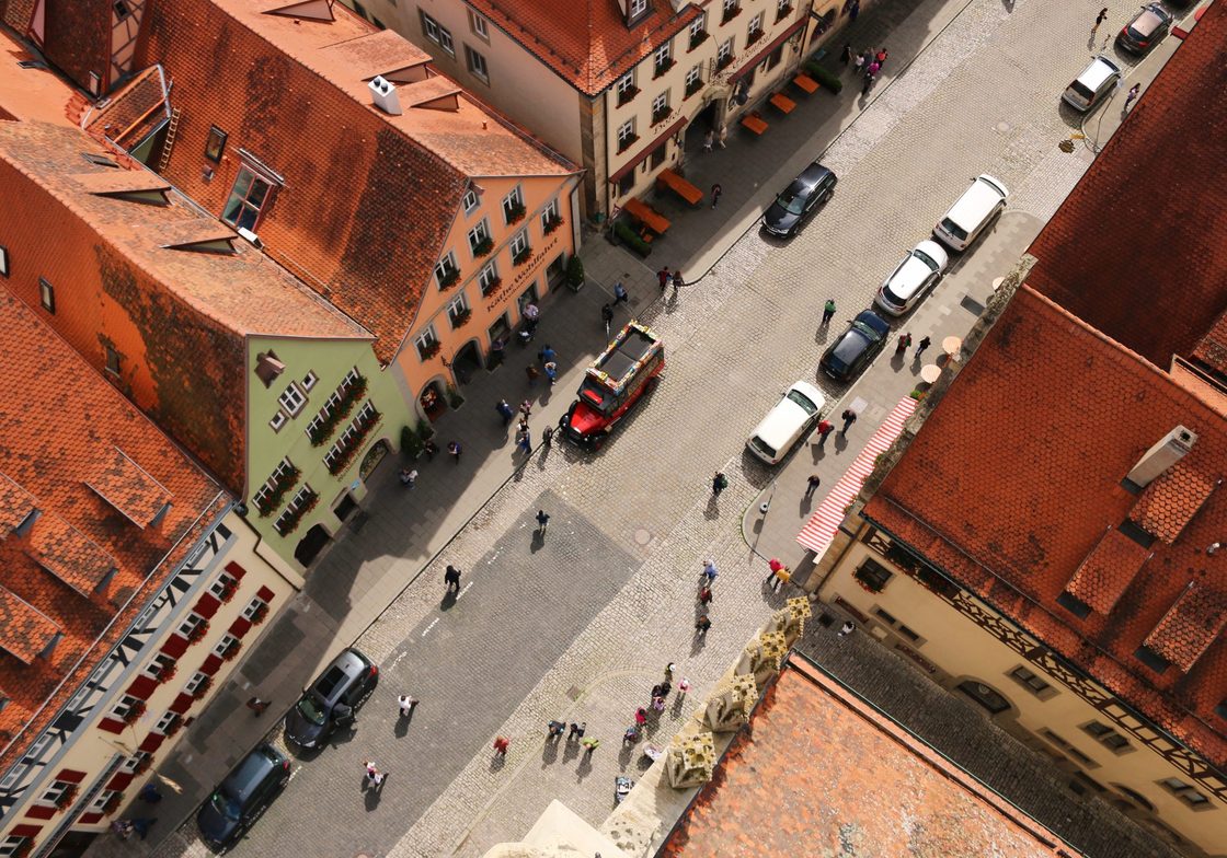 Bird's Eye View of Street