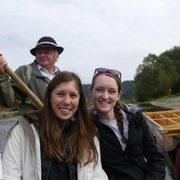 Megan and Gena on the Raft