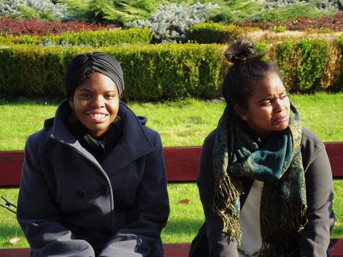 Chavonn and Elsa at the Mine