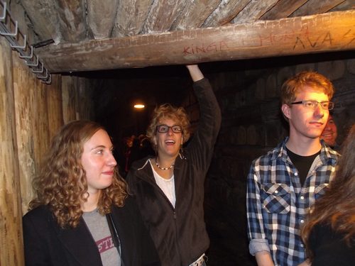 Madeline, Bettina, and Jake in the Mines