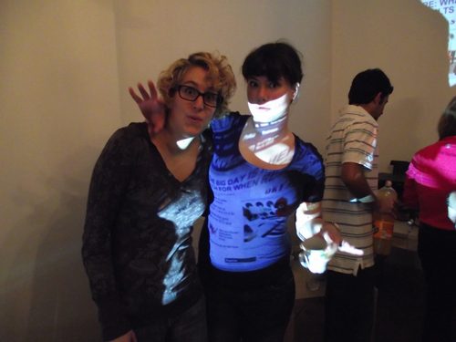 Bettina and Kelsey at Movie Night