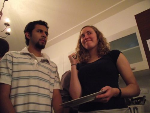 Marcos and Madeline at Movie Night