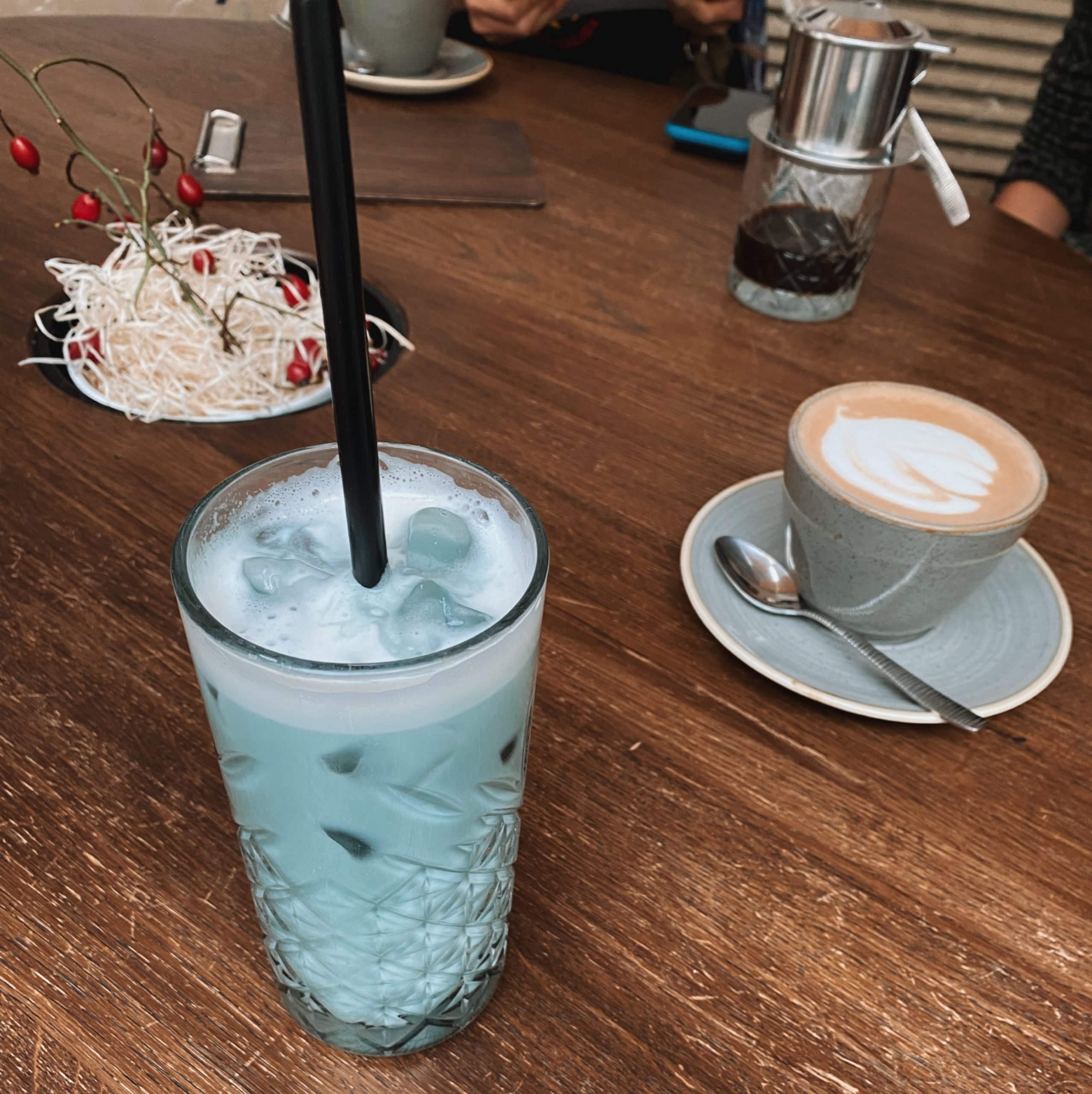 essentially a blue chai latte