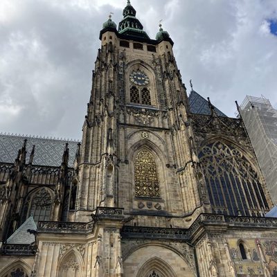 Side view of the St. Vitus Cathedral in Prague