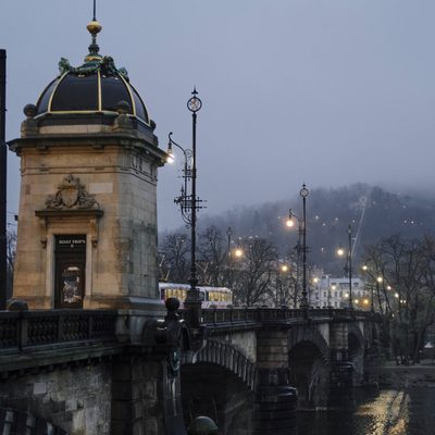 Snowy Dawn in Prague