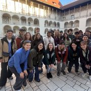 Our group in front of Wawel Royal Castle in Krakow