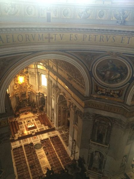 Interior of St Peter's from the Dome