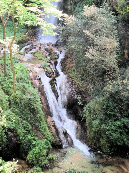 A waterfall at the Villa Gregoriana.