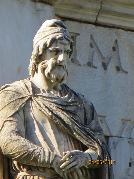 Detail of Scultpture of "Barbarian" Warrior on Arch of Constantine