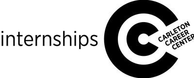 internships to the left of the Carleton Career Center logo