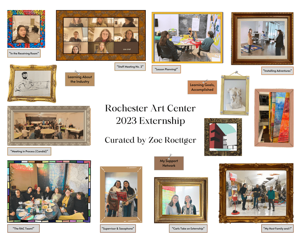 collection of multiple images with ornate frames around each