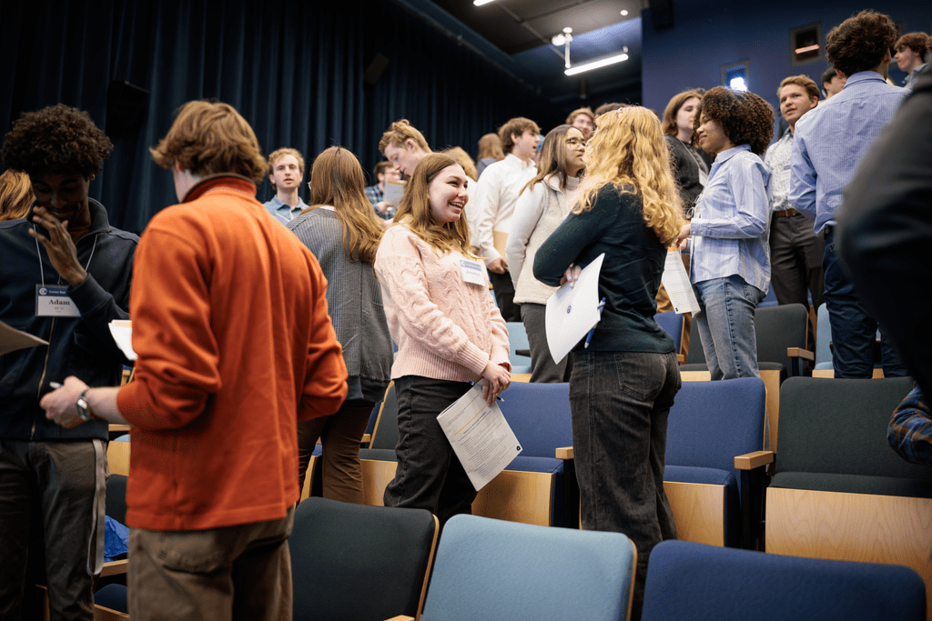 Carleton Students practicing their elevator pitches