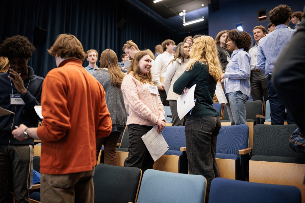 Carleton Students practicing their elevator pitches
