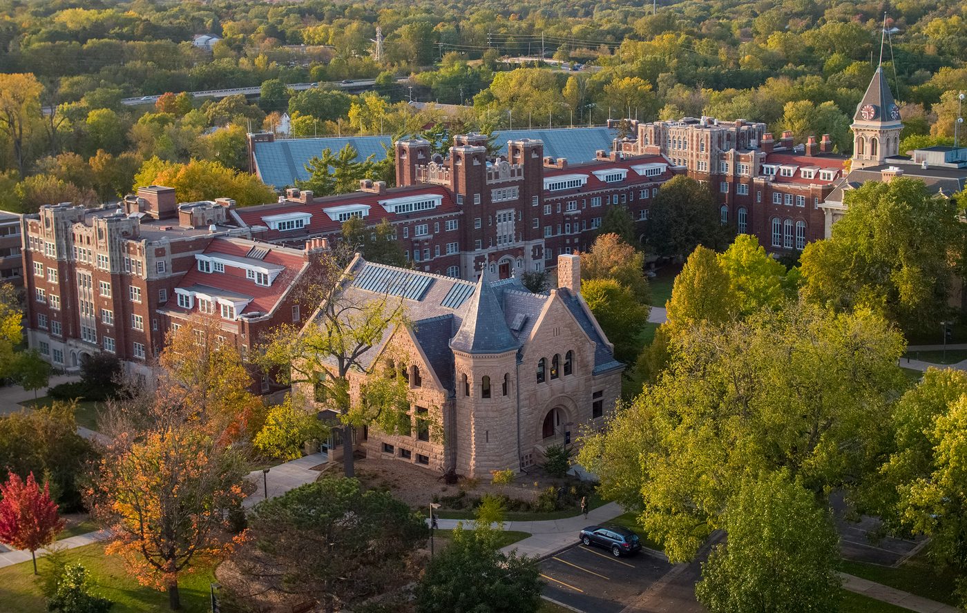 Aerial view of the Carleton campus