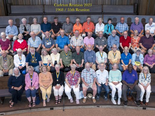 photo of college classmates at 55th reunion