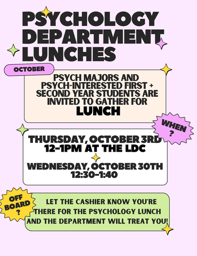 Psychology Drop-In Lunch