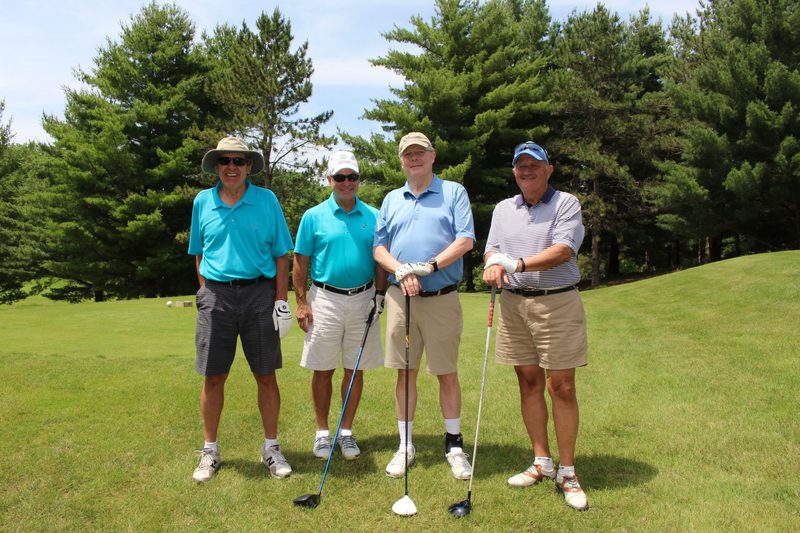 Group shots of alumni golfers - posed and candid