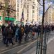 a street full of people walking in france
