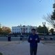 studenet posign infront of white house