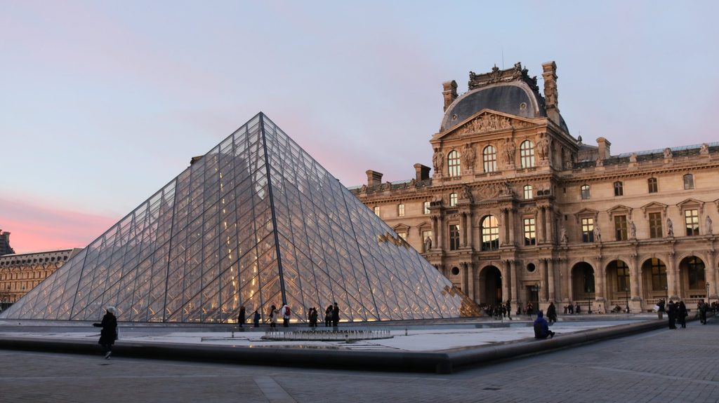 The Louvre glass pyramid