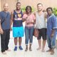 david wright falade with students in benin