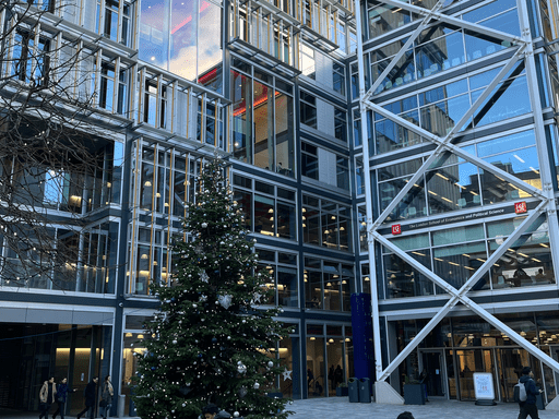 LSE main plaza during December