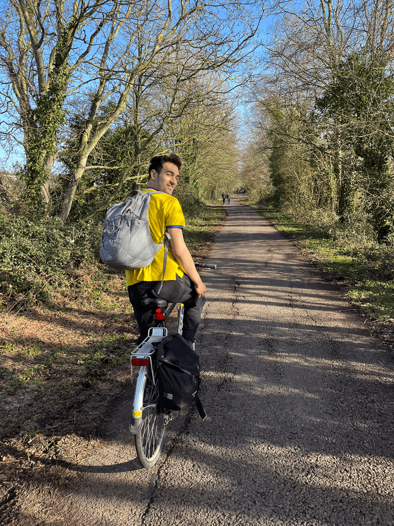 Riding bikes from Bristol to Bath with my cousin Abe
