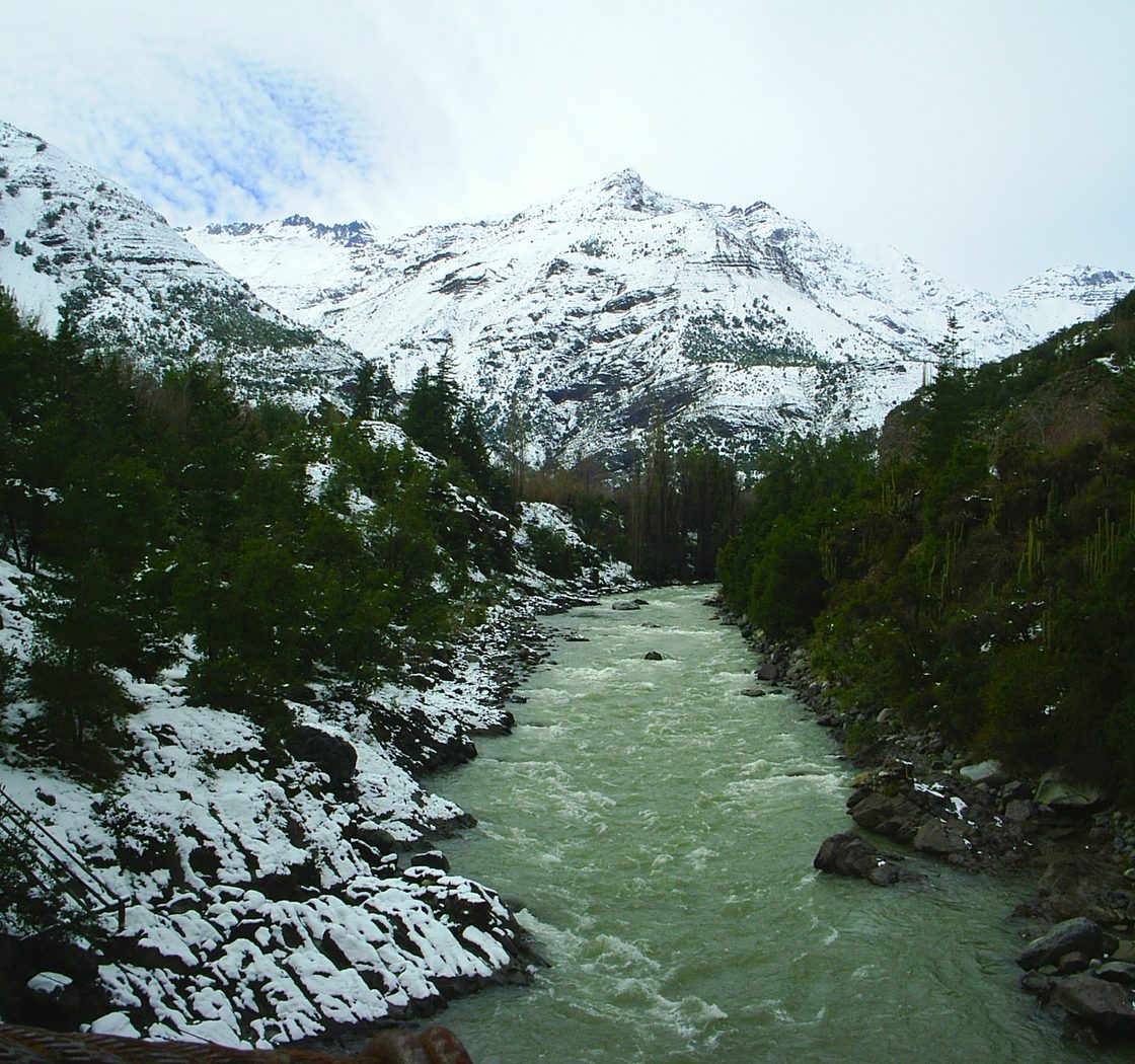 snowy mountain range