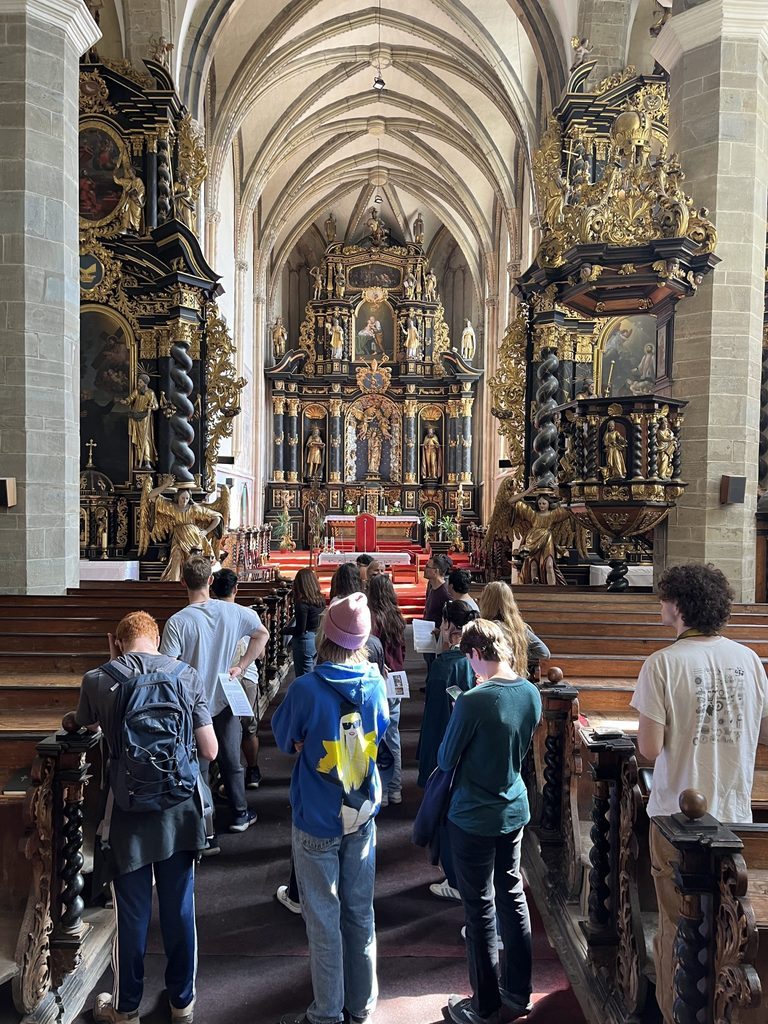 Our group touring the St. James Basilica