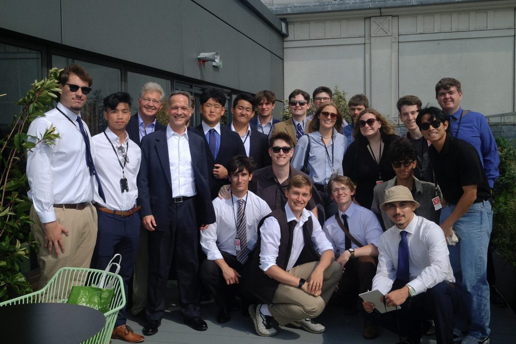 Students on the Cambridge program pose with John Winters