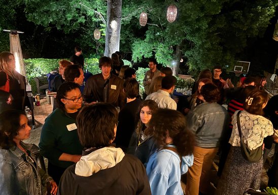 Students at networking event in LA