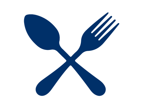 crossed spoon & fork silhouette