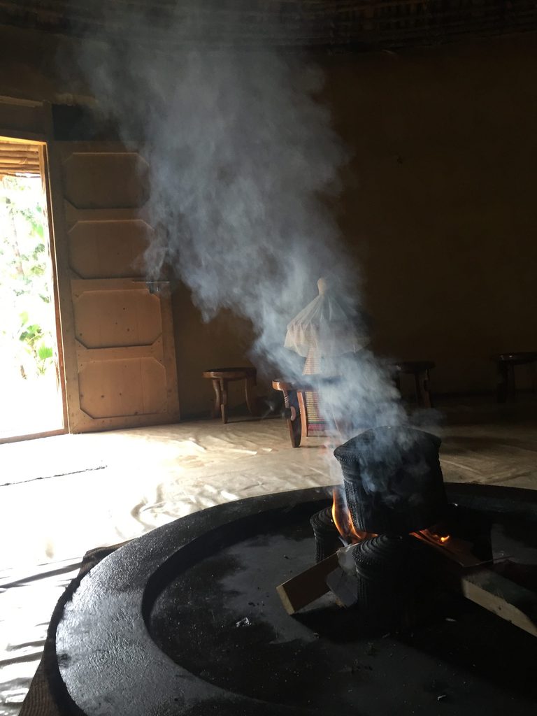 smoke emerging from an oven