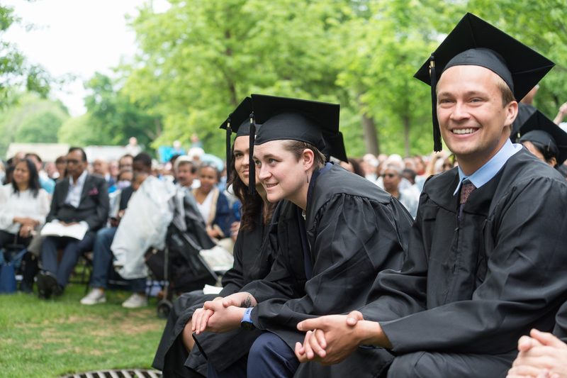 Graduates seated at Commencement 2022