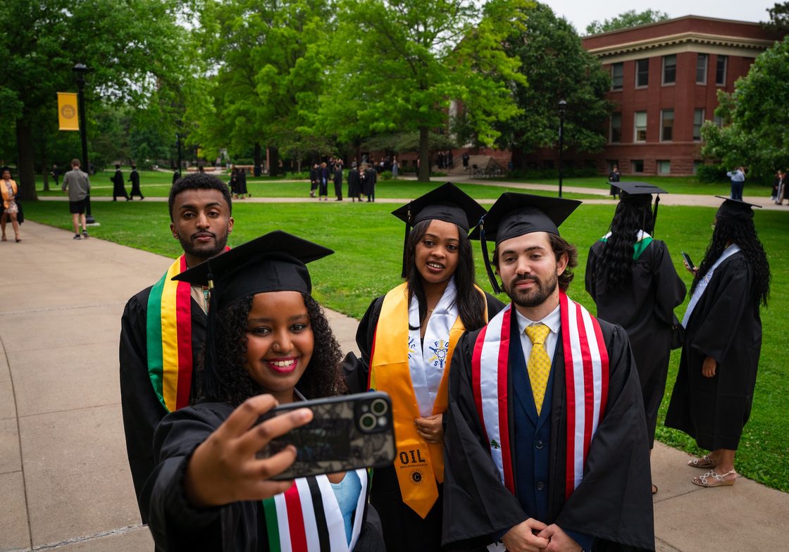 graduates taking a selfie