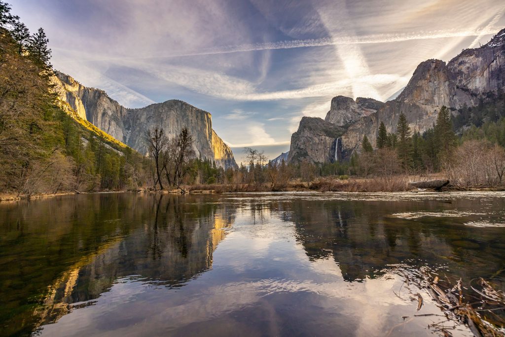 water and rocks in Yosemite National Park