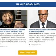 Screenshot of Making Headlines section of Carleton Today's April 7, 2022 issue