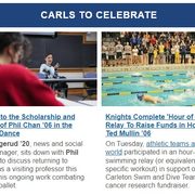 Screenshot of the Carls to Celebrate section of the Nov. 11, 2022 issue of Carleton Today